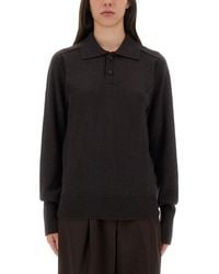 Studio Nicholson - Solid Shirt Collar Sweater - Lyst
