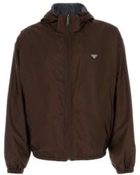 Prada - K-way Hooded Jacket - Men - Polyester/viscose - M in Blue