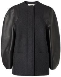Fendi - Wool And Leather Jacket - Lyst