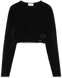 Elisabetta Franchi - Pointelle-Knit Top - Lyst