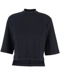 Moncler - Solid Mock Collar T-Shirt - Lyst