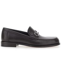 Ferragamo - Leather Gancini Loafers - Lyst