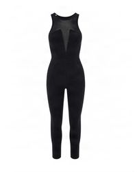 Elisabetta Franchi - Solid Round Neck Jumpsuit - Lyst
