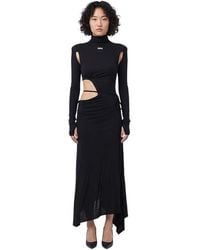 Off-White c/o Virgil Abloh - Logo Turtle Neck Midi Dress - Lyst
