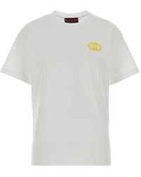 Gucci - Crew Neck Logo T-Shirt - Lyst