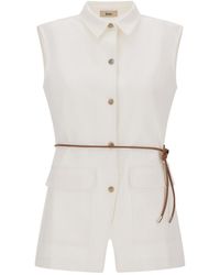 Herno - T-Shirt Vest With Belt And Flap Pockets - Lyst