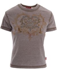 DIESEL - Graphic Crew Neck T-Shirt - Lyst