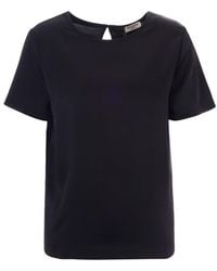 Weekend by Maxmara - Solid Round Neck T-Shirt - Lyst