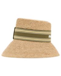 Miu Miu Gabardine Cowboy Hat in Natural | Lyst