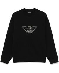 Emporio Armani - Logo Cotton Sweatshirt - Lyst