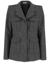 McQueen - Notched Lapel Blazer - Lyst