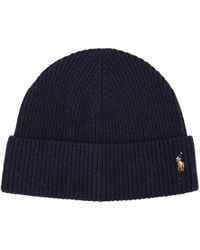 Polo Ralph Lauren - Dark Knitted Beanie Cap - Lyst