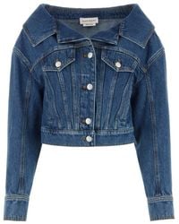 McQueen - Cotton Denim Jacket - Lyst
