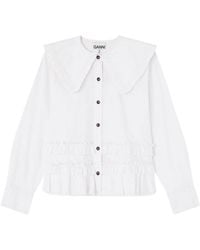 Ganni - Regular Solid Shirt - Lyst
