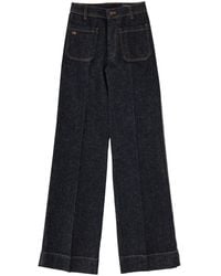 Victoria Beckham - Alina Wide-Leg Jeans - Lyst