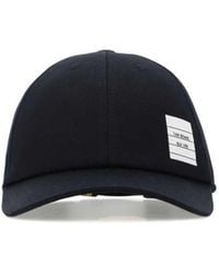 Thom Browne - Midnight Cotton Baseball Cap - Lyst