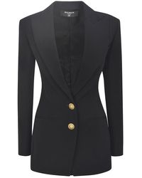 Balmain - Wool Single Breasted Jacket - Lyst
