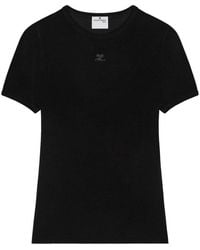 Courreges - Logo Round Neck T-Shirt - Lyst