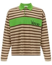 Versace - Cotton Polo Shirt - Lyst