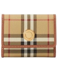Burberry - Check Pattern Wallet - Lyst