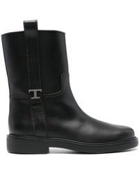 Tod's - Leather Ankle Boot - Lyst