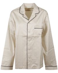 Tekla - Regular Stripes Shirt - Lyst
