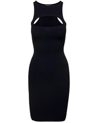 DSquared² - Mini Sleeveless Ribbed Dress With Cut-Out Detail - Lyst
