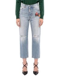 DSquared² - Straight High Rise Jeans - Lyst