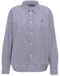 Polo Ralph Lauren - Striped And Logo Shirt - Lyst