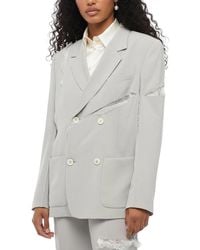 Undercover - Solid Notched Lapel Blazer - Lyst