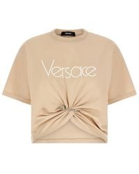Versace - Logo Cotton T-Shirt - Lyst
