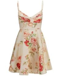 Zimmermann - Roselight Linen Mini Dress - Lyst