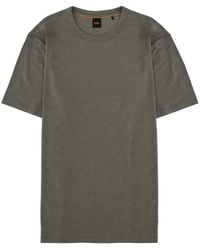 BOSS - Dark Logo T-Shirt - Lyst