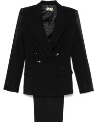 Elisabetta Franchi - Double-Breasted Crepe Blazer - Lyst