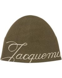 Jacquemus - Khaki Logo Beanie Cap - Lyst