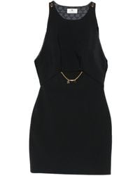 Elisabetta Franchi - Fitted Dress With Sweetheart Neckline - Lyst