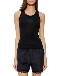Ganni - Round Neck Top - Lyst