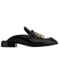 Loewe - Leather Loafer Mules - Lyst