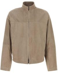 Emporio Armani - Sand Suede Jacket For - Lyst