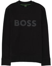 BOSS - Logo Crew Neck Sweatshirt - Lyst