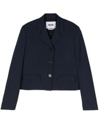 MSGM - Short Jacket With Button Closure - Lyst
