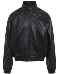 Acne Studios - Leather Bomber Jacket - Lyst