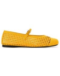 Prada - Crochet Ballet Flats - Lyst