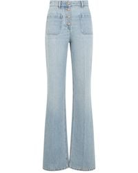 Valentino - Light Flared High Rise Jeans - Lyst