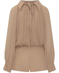 Marni - Solid Shirt Collar Jumpsuit - Lyst