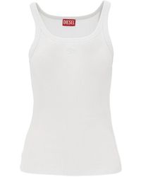 DIESEL - Solid Scoop Neck Tank Top - Lyst
