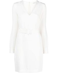P.A.R.O.S.H. - Belted V-Neck Minidress - Lyst
