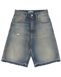 sunflower - Denim Distressed Shorts - Lyst