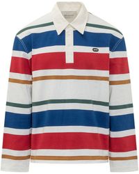 Ami Paris - Stripes Shirt Collar Polo - Lyst