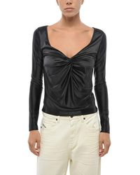 DIESEL - Solid V Neck Top - Lyst